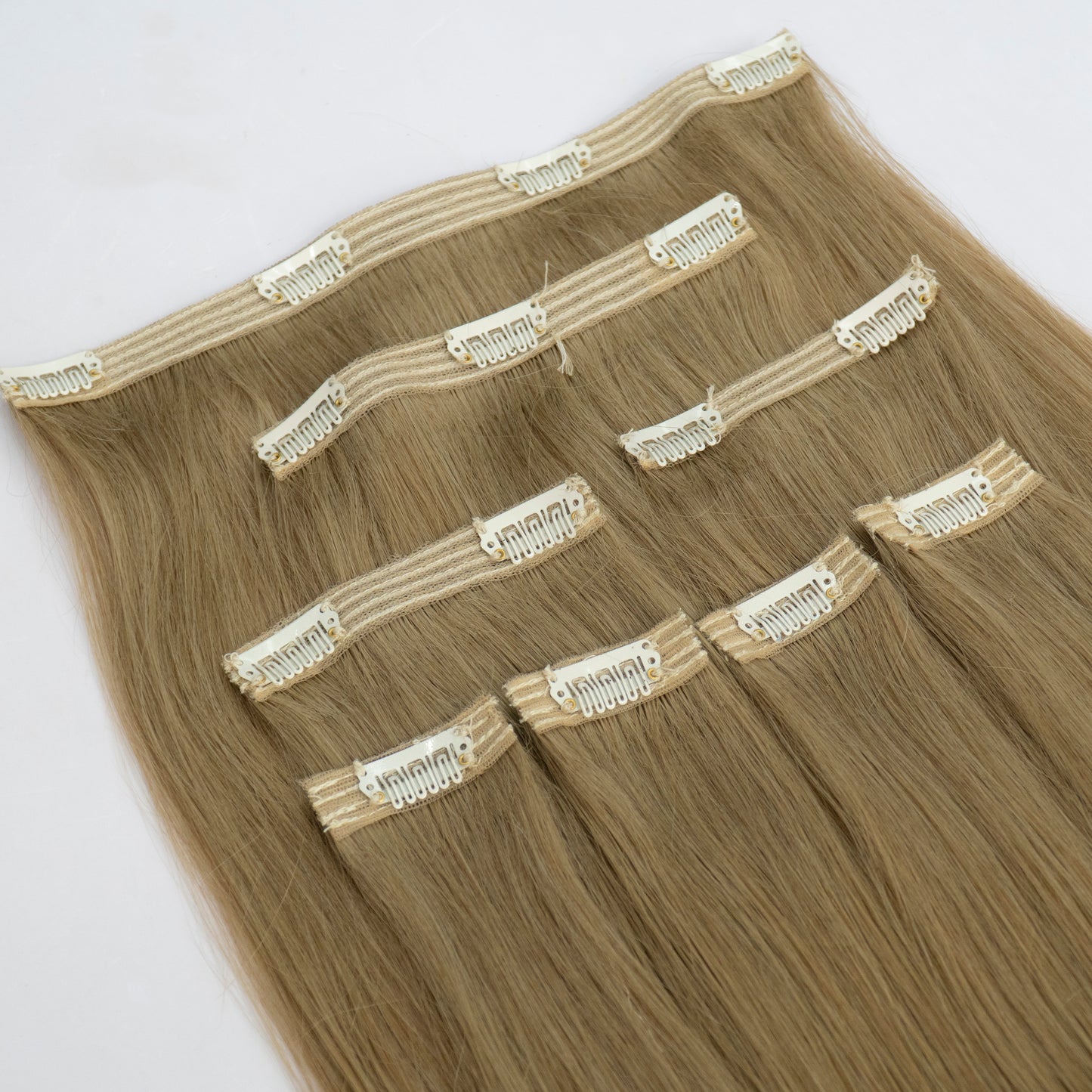 Extensii din păr rusesc Clip-On blond inchis