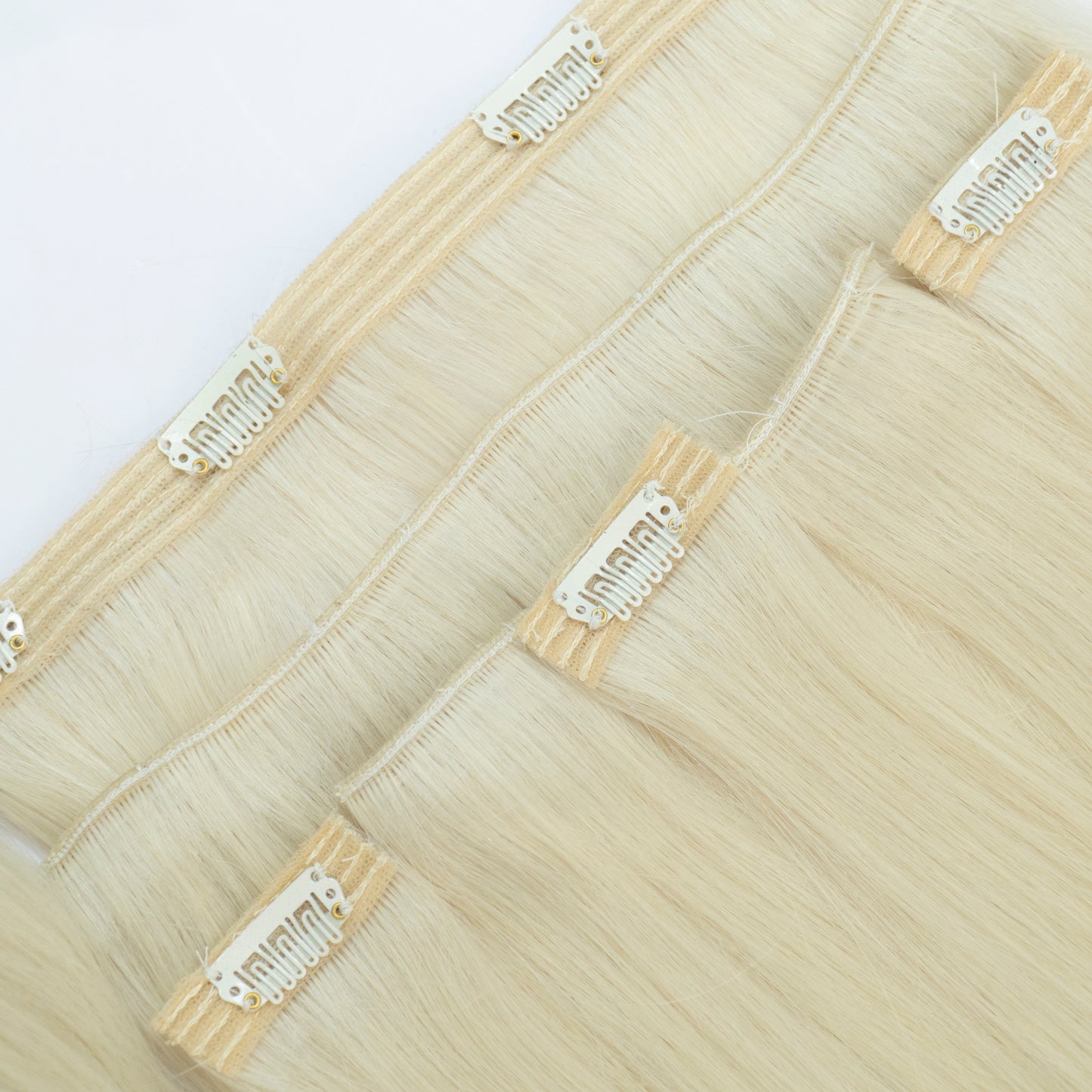 Extensii din păr rusesc Clip-On blond deschis