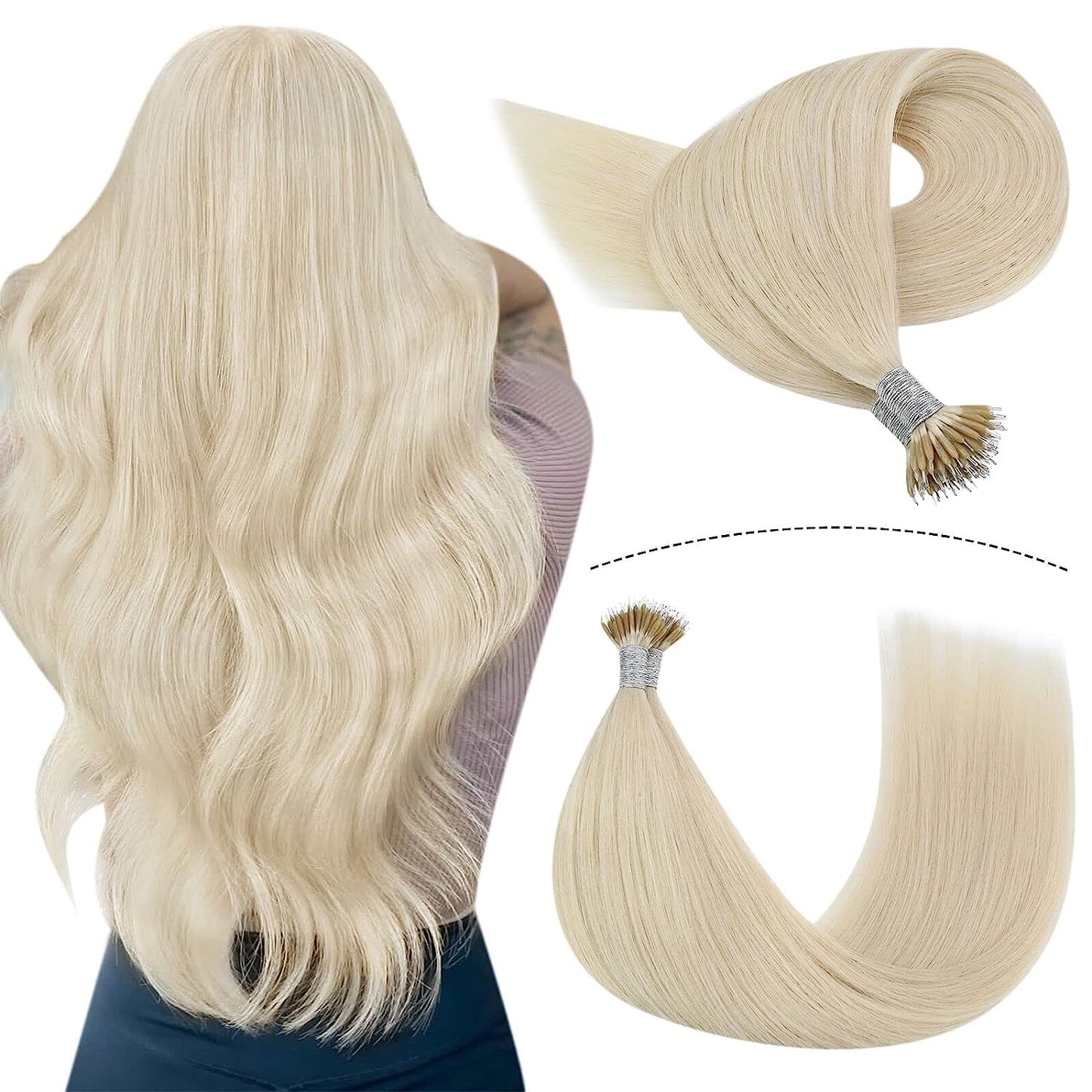 Extensii Nanoring Blond Par Rusesc #60
