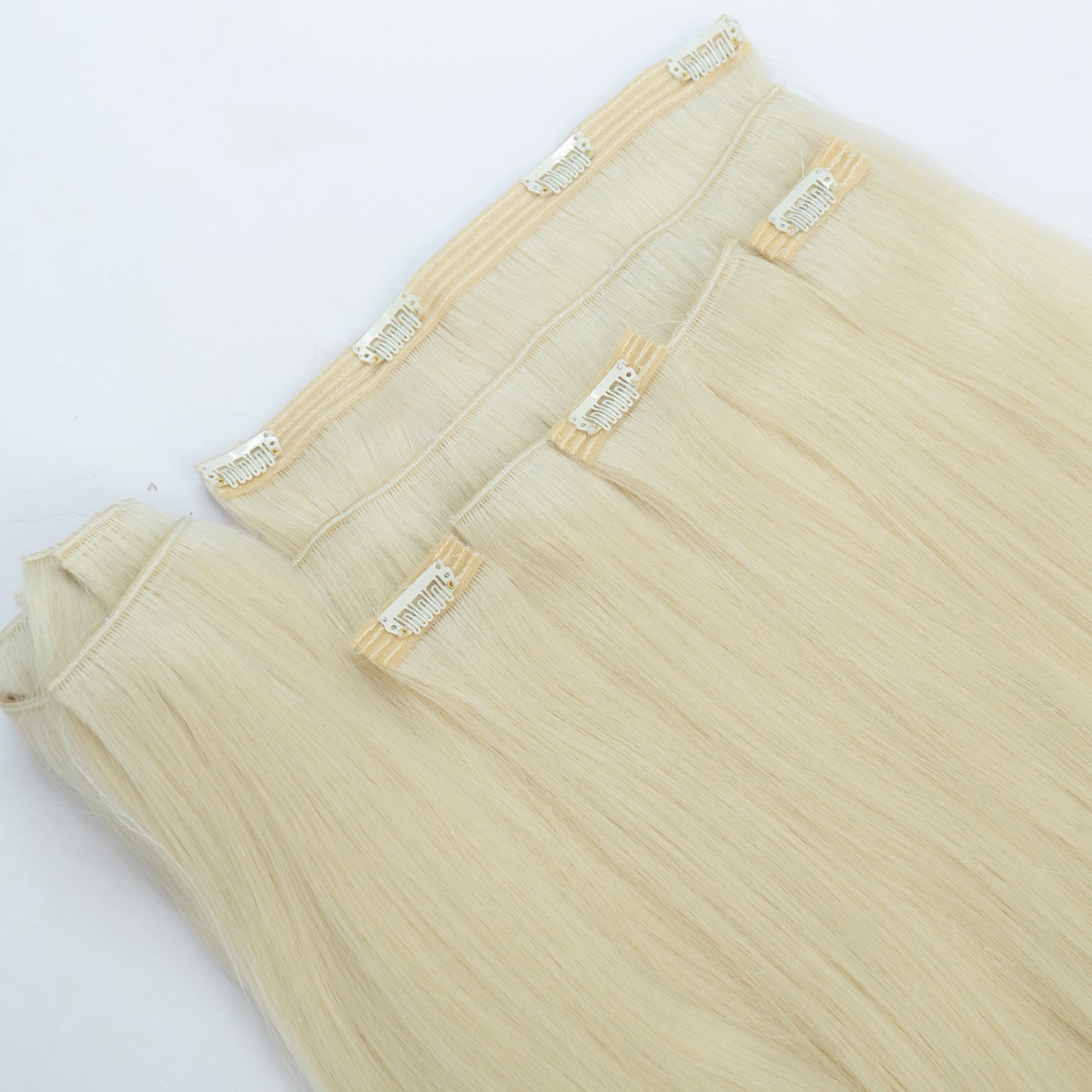 Extensii din păr rusesc Clip-On blond deschis