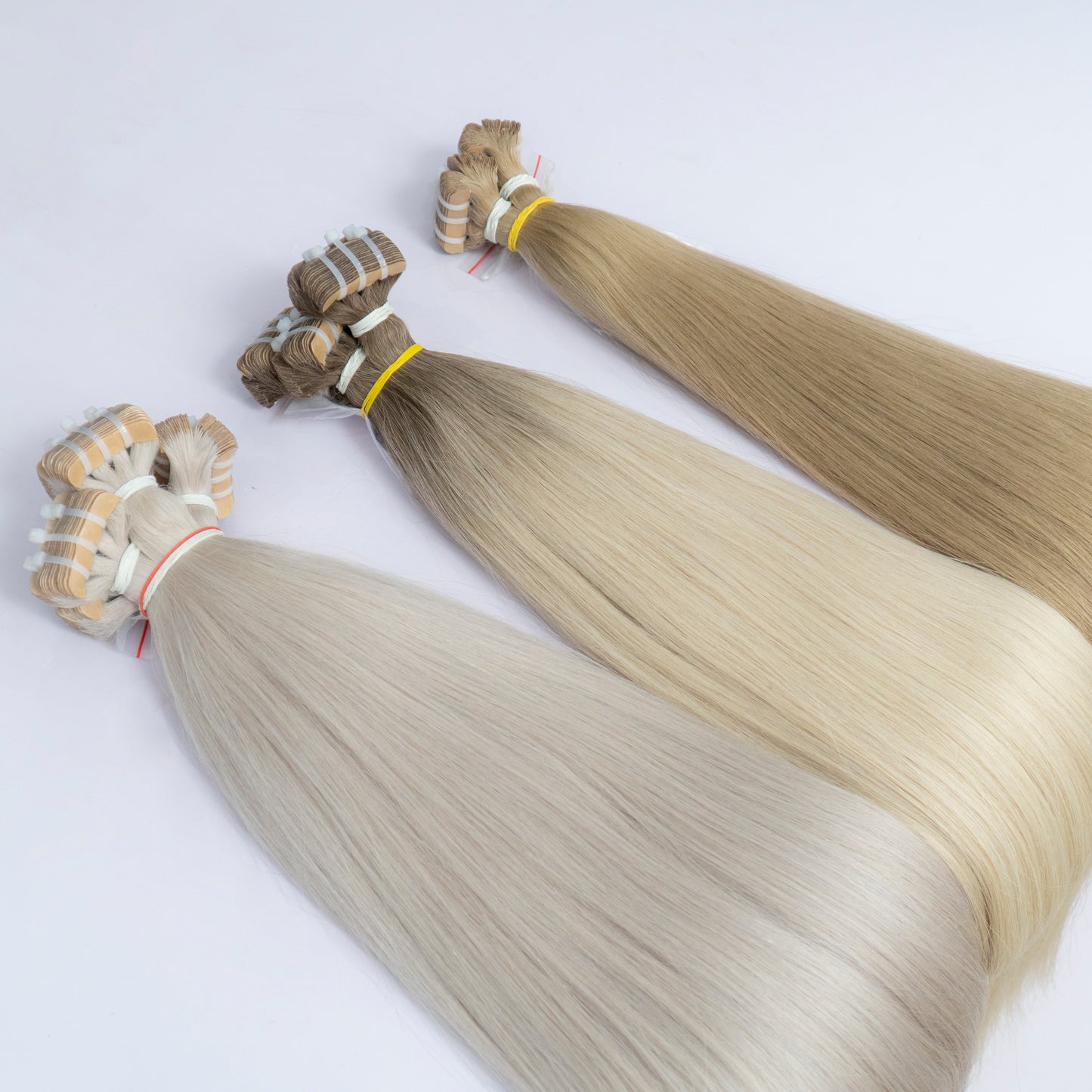 Extensii Tape On Par Natural Rusesc Blond Silver