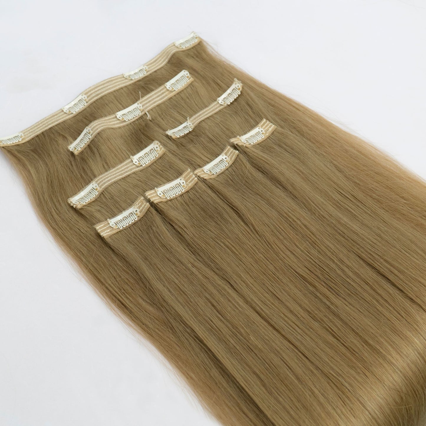 Extensii din păr rusesc Clip-On blond inchis