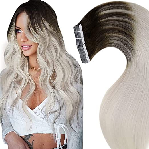 Extensii Tape On Par Natural Rusesc Saten Silver #2
