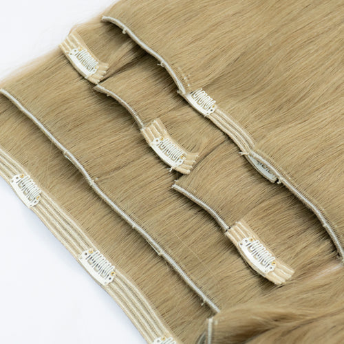 Extensii din păr rusesc Clip-On blond inchis