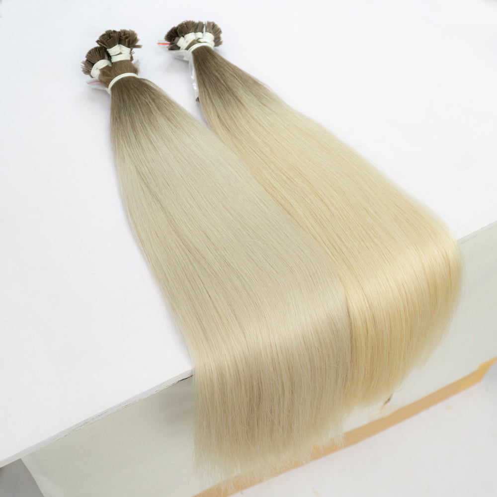 Extensii Cheratina Par Rusesc Ombre Saten Deschis Blond