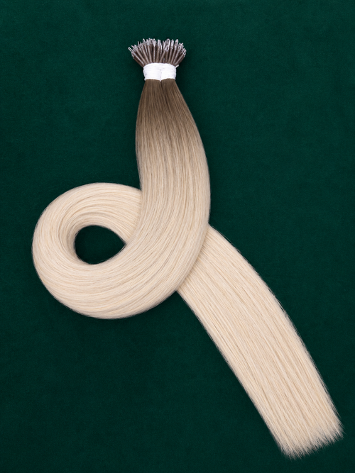 Extensii Nanoring Par Rusesc Ombre Saten Deschis Blond