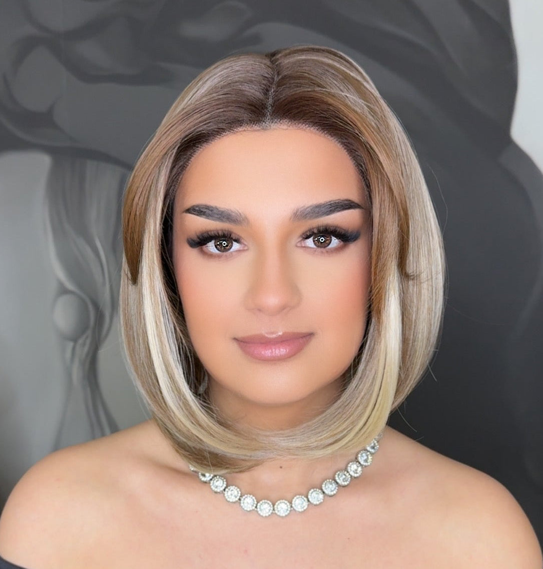 Peruca cu Dantela  Bob Asimetric  LIA  J41280a