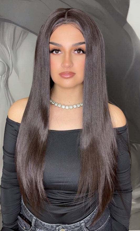 Peruca cu Dantela Petra  Ciocolatiu #4  75 cm