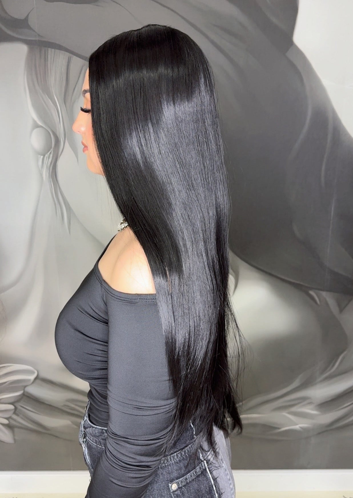 Peruca cu Dantela Tina 1B 75 cm