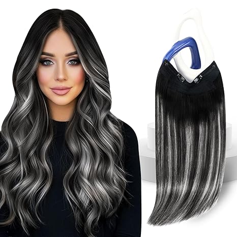 Tresa de par Flip-In premium Balayage Brunet  Grey