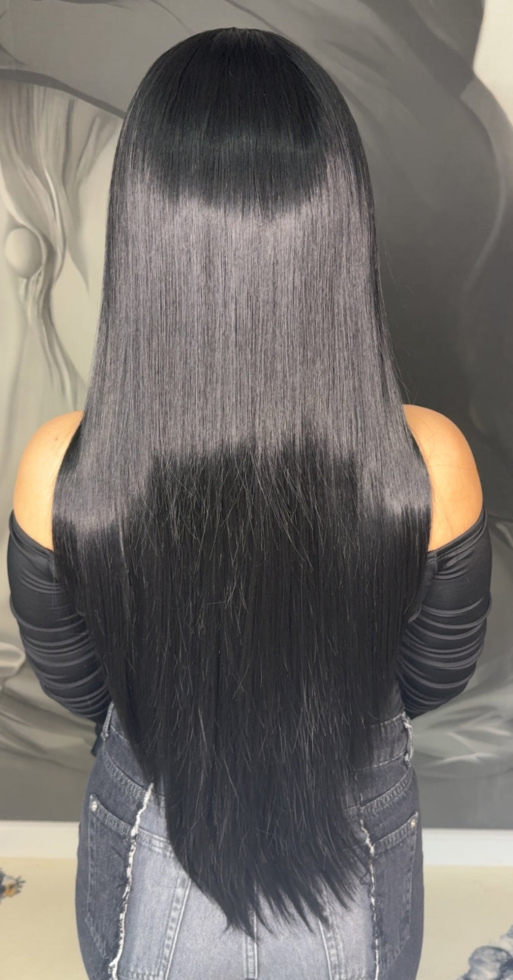 Peruca cu Dantela PetraBrunet # 1b 75 cm