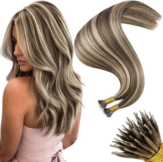 Extensii de par cu Nanoring Balayage Saten Blond