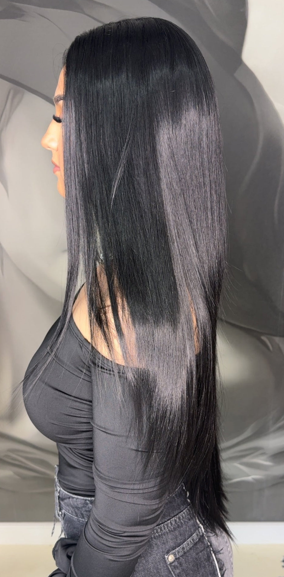 Peruca cu Dantela PetraBrunet # 1b 75 cm