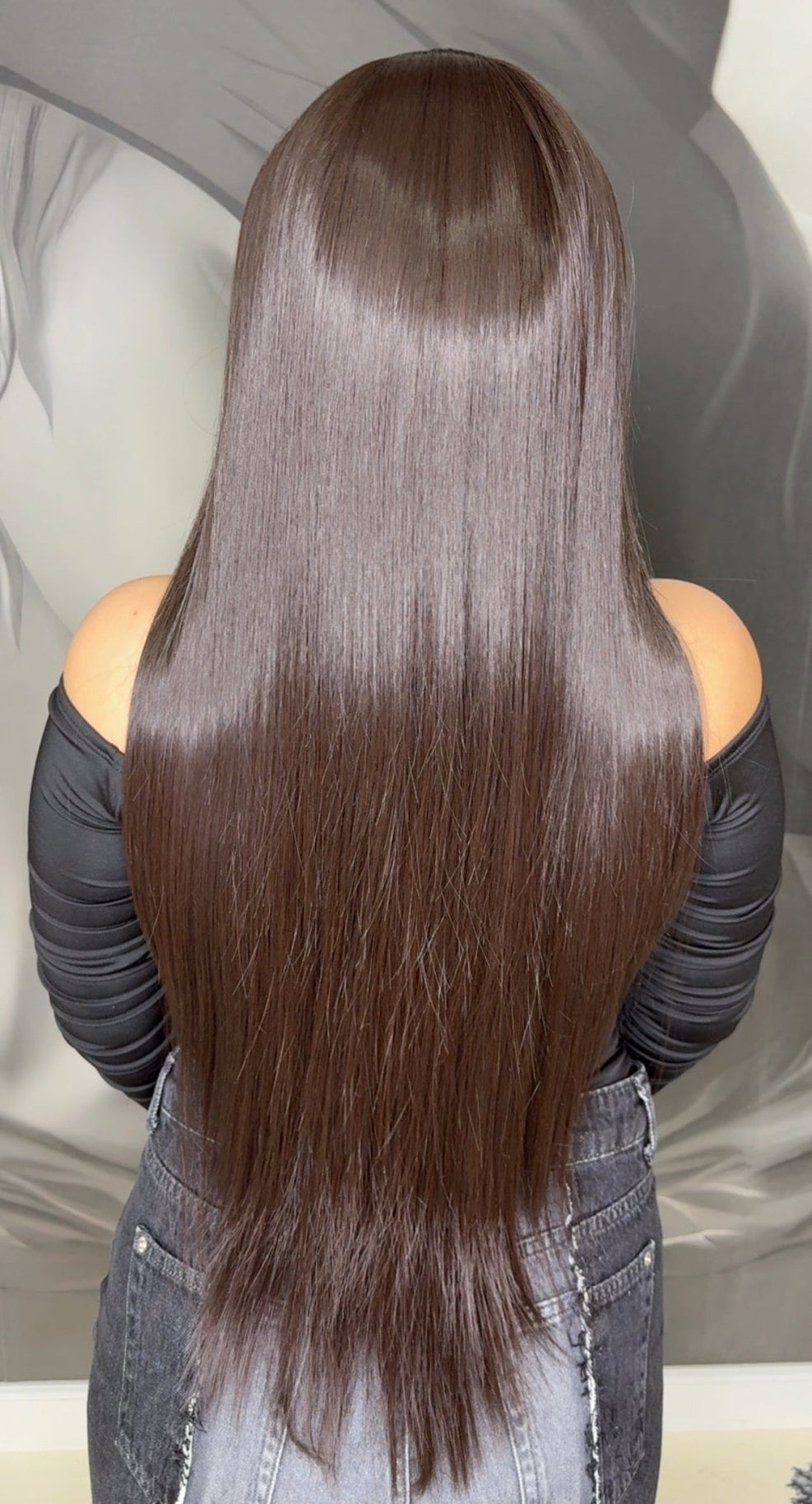 Peruca cu Dantela Petra  Ciocolatiu #4  75 cm
