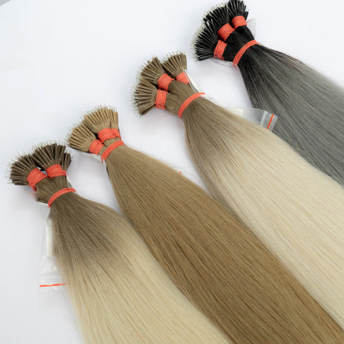 Extensii Nanoring Par Rusesc Ombre Saten Deschis Blond