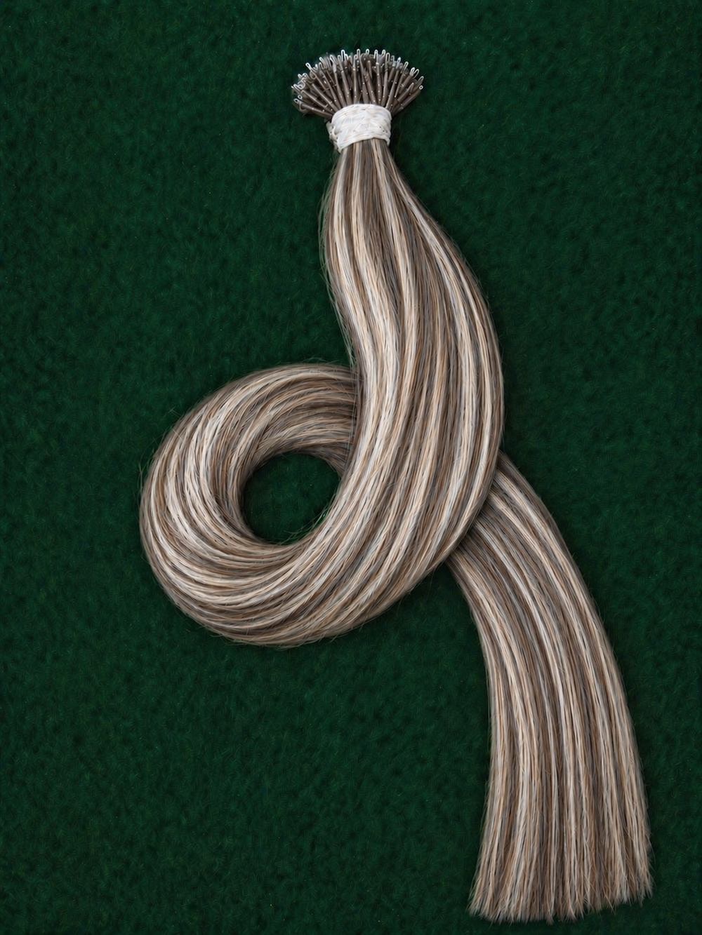 Extensii Nanoring Par Rusesc Balayage Saten Blond Deschis
