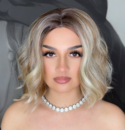 Peruca cu Dantela  Bob Lung Wawes   Elowen J41280a