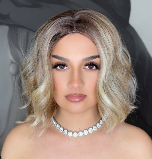 Peruca cu Dantela  Bob Lung Wawes   Elowen J41280a