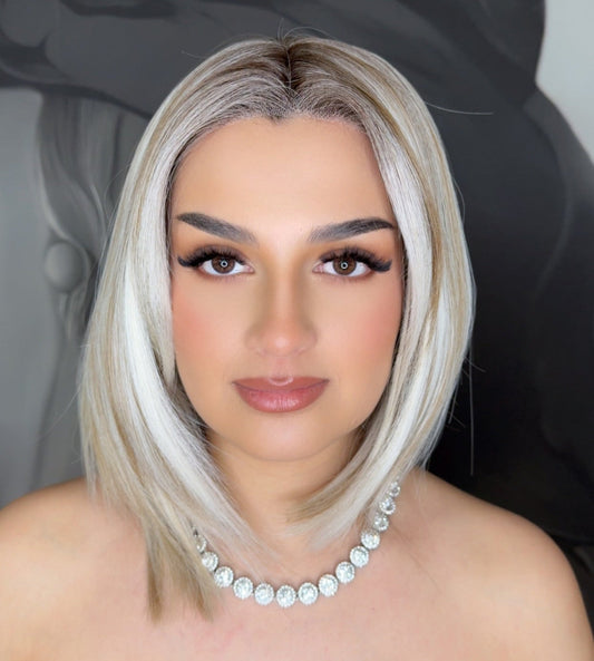 Peruca cu Dantela  Bob Asimetric  LIA  J4123