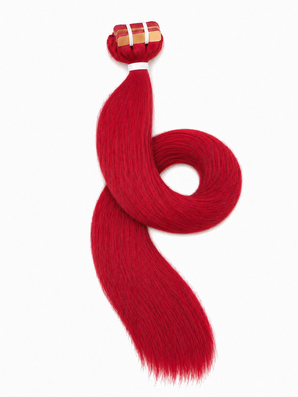 Extensii Tape On Par Natural Rusesc Rosu Red