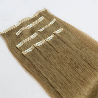 Extensii din păr rusesc Clip-On blond inchis