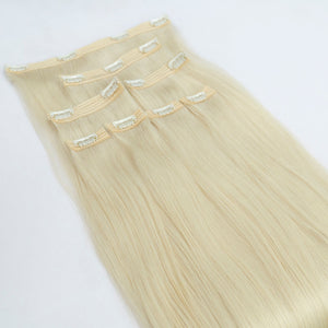 Extensii din păr rusesc Clip-On blond deschis