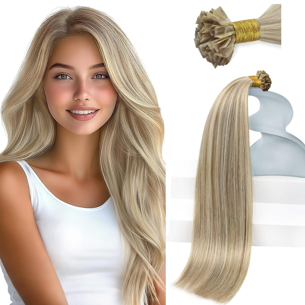 Extensii de par cheratina Balayage Blond Deschis Blond Inchis