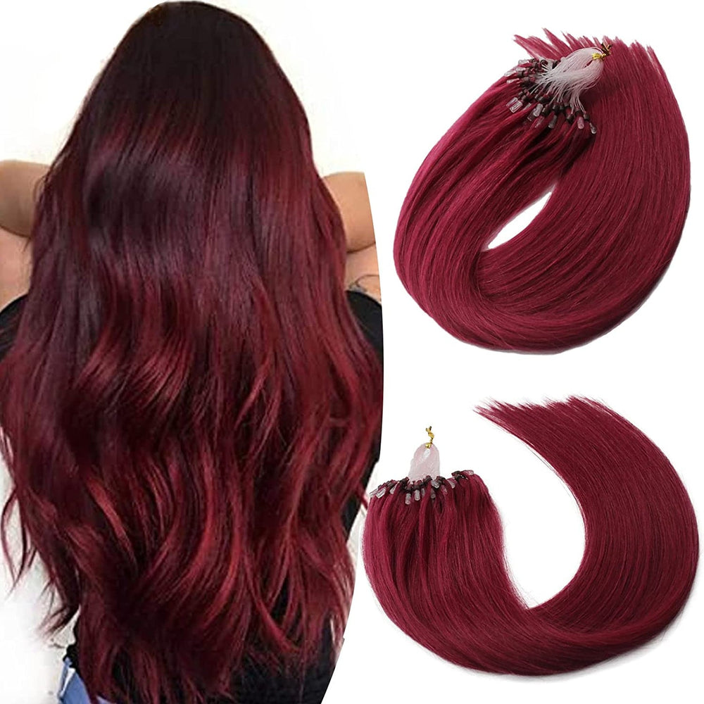 Extensii de păr cu microring Roscat Burgundy #33J