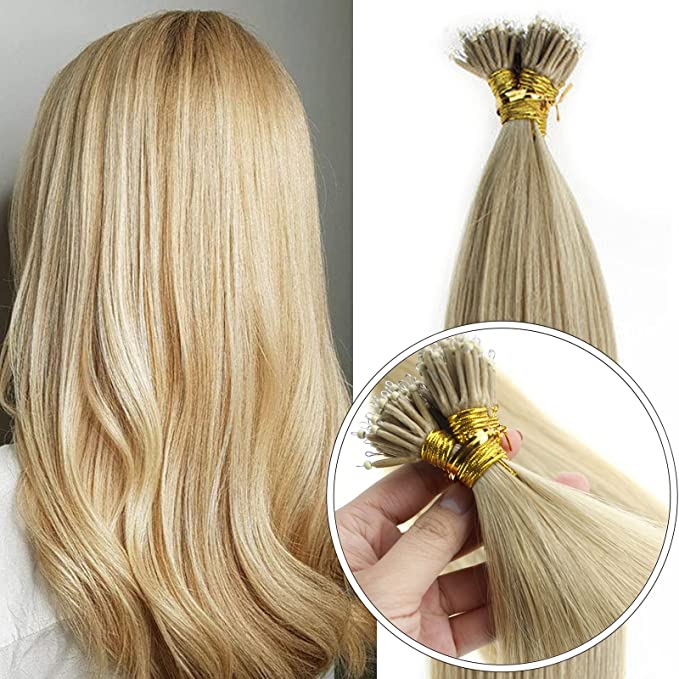 Extensii cu Nanoring Blond Nisipiu 8E